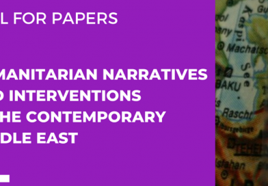 Cfp | Humanitarian narratives and interventions from the contemporary Middle East